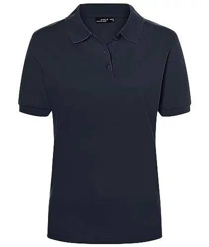 Produktbild: James & Nicholson Damenpolo Classic - Piqué-Poloshirt mit gestrickten Bündchen | Farbe: Navy | Grösse: M