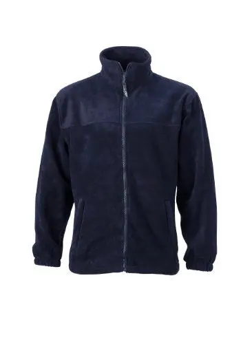 Produktbild: James & Nicholson Herren Full-Zip-Fleece Jacke, Blau (blau Navy), X-Large