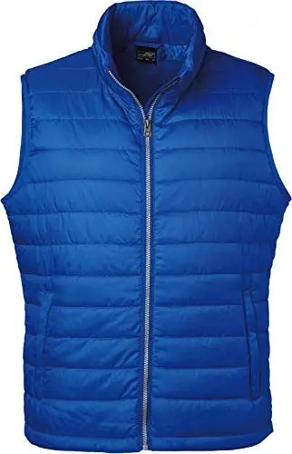 Produktbild: James & Nicholson Herren Padded Outdoor Weste, Blau (Royal), XXX-Large