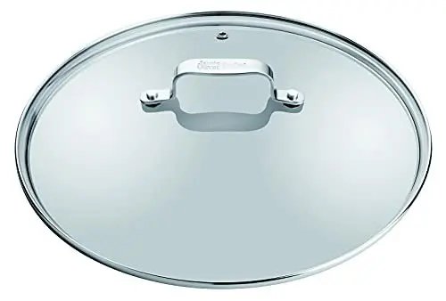 Produktbild: Jamie Oliver by Tefal Pfannen- und Topfdeckel 28cm, Glasdeckel mit Edelstahlrand, Dampfauslassventil, Überlaufschutz, spülmaschinengeeignet, exklusive Jamie Oliver Gravur am Deckelgriff, B89987