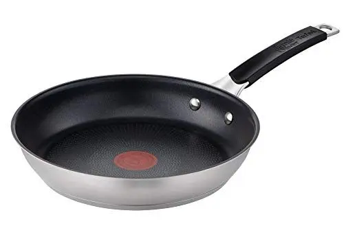 Produktbild: Jamie Oliver by Tefal E51206 Bratpfanne 28 cm | Antihaftversiegelung | sicher | Thermo-Signal | genieteter Griff | induktionsgeeignet | gesund Kochen | Edelstahl