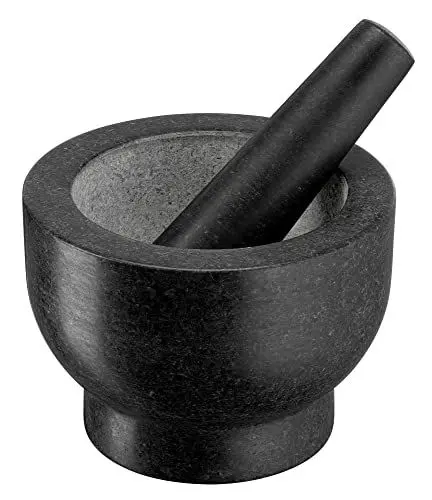 Produktbild: Jamie Oliver by Tefal Mörser und Stößel aus Granit, 14,5 cm Durchmesser, Kräuter und Gewürze zerkleinern, einfache Reinigung, K1823155