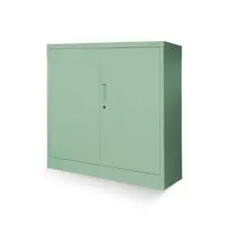 Produktbild: Jan Nowak Kleiner Aktenschrank C001B Büroschrank Metallschrank Aufbewahrungsschrank 2 Verstellbare Fachböden Pulverbeschichtet Abschließbar 92,5 cm x 90 cm x 40 cm (Pastellgrün)