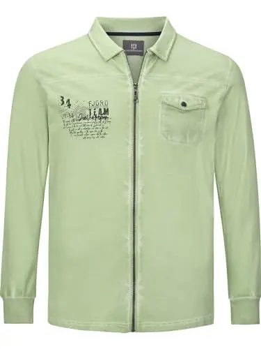 Produktbild: Jan Vanderstorm Herren Sweatjacke Folkward hellgrün XL - 56/58