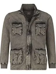 Produktbild: Jan Vanderstorm Herren Sweatjacke Gangolf dunkelgrau 4XL (XXXXL) - 68/70