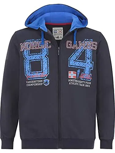 Produktbild: Jan Vanderstorm Herren Sweatjacke Goswin dunkelblau 2XL (XXL) - 60/62