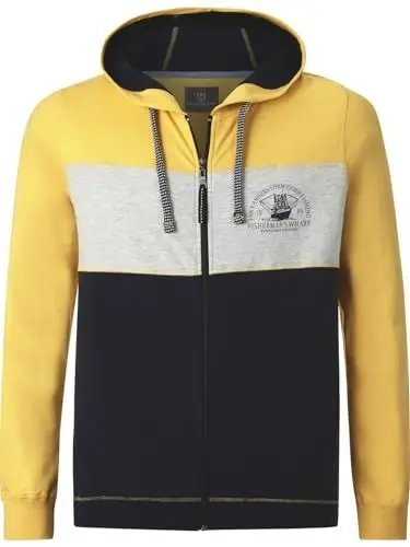 Produktbild: Jan Vanderstorm Herren Sweatjacke Paulhard gelb 7XL (XXXXXXXL) - 80/82