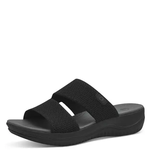 Produktbild: Jana Coshy Damen Hallux Pantolette mit Flexibler Sohle Elastisch, Schwarz (Black), 39 EU