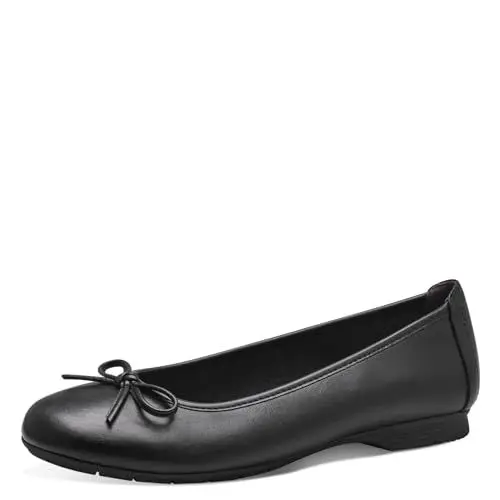 Produktbild: Jana Damen Ballerinas aus Kunstleder Elegant Weite H Mehrweite, Schwarz (Black), 39 EU