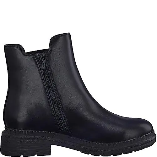 Produktbild: Jana Damen Chelsea Boots Winter mit Reißverschluss Weite H Mehrweite, Schwarz (Black), 38 EU