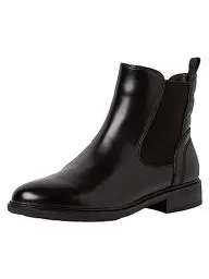 Produktbild: Jana Damen Chelsea Boots aus Kunstleder Flach Weite H Mehrweite, Schwarz (Black), 38 EU