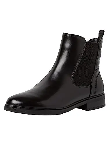 Produktbild: Jana Damen Chelsea Boots aus Kunstleder Flach Weite H Mehrweite, Schwarz (Black), 38 EU