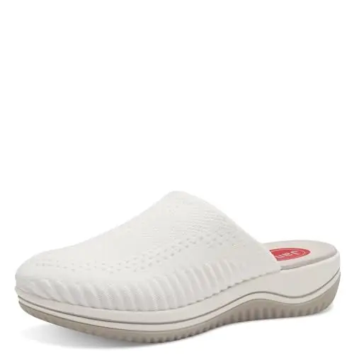 Produktbild: Jana Damen Pantoletten mit dicker Sohle Vegan, Weiß (White), 36 EU