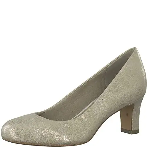 Produktbild: Jana Damen Pumps Elegant Kleiner Absatz Weite H Mehrweite, Gold (Gold Met Str 1), 40 EU