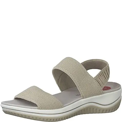 Produktbild: Jana Damen Sandalen flach Elastisch Vegan, Beige 1 (Beige), 38 EU
