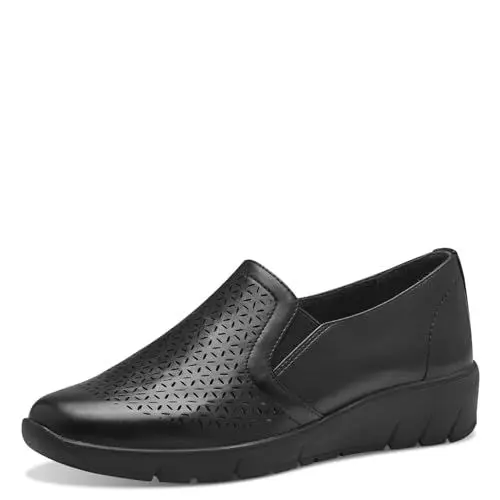 Produktbild: Jana Damen Slipper mit Keilabsatz Vegan, Schwarz (Black), 38 EU