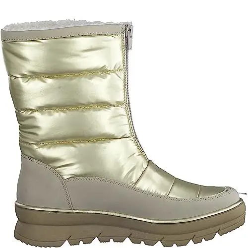Produktbild: Jana Damen Winterstiefel ohne Absatz mit Reißverschluss Gefüttert Weite H Mehrweite, Gold (Gold Comb), 40 EU