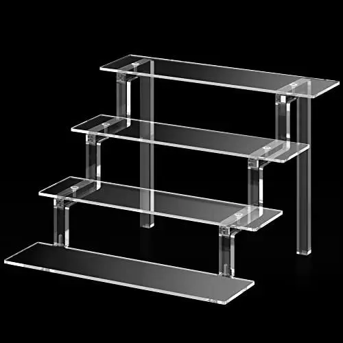 Produktbild: Janaden 4 Stufen Acryl Display Ständer Make Up Organizer Cupcake Dessert Riser Treppe Regal für Pop Figuren, Kosmetik Aufbewahrung Organiser, Nagellackregal, Gewürzregal