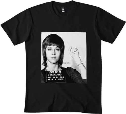 Produktbild: Jane Fonda Mugshot DMN t-Shirts t-Shirts for Men t-Shirts Black XL