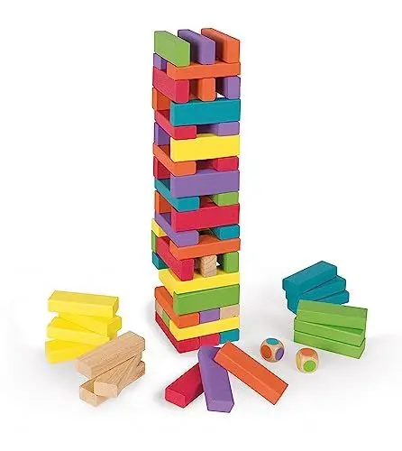 Produktbild: Janod J02012 Wooden Coloured Equilibloc, Light Grey 040