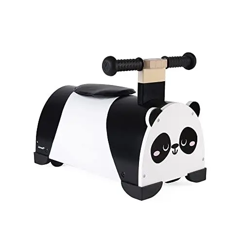 Produktbild: Janod - Aufsitzspielzeug aus Holz Panda - Multidirektional 360 ° - Entwicklung der Balance - Inkl. Aufbewahrungsfach Ab 1 Jahr, J08052