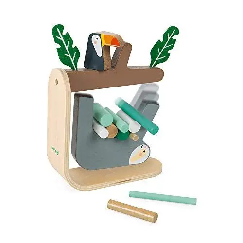 Produktbild: Janod - Balance-Spiel aus Holz Faultier - Geschicklichkeitsspiel - Fördert Feinmotorik und Konzentration - FSC-zertifiziert - ab 3 Jahren, J08046