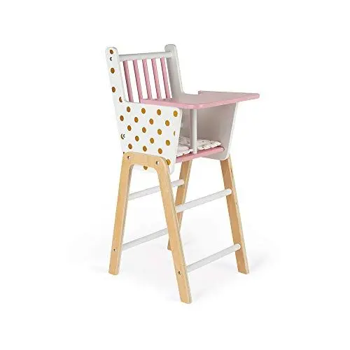 Produktbild: Janod - Candy Chic - Hochstuhl aus Holz für Puppen bis 42 cm - Puppenzubehör - Ab 3 Jahren, J05888