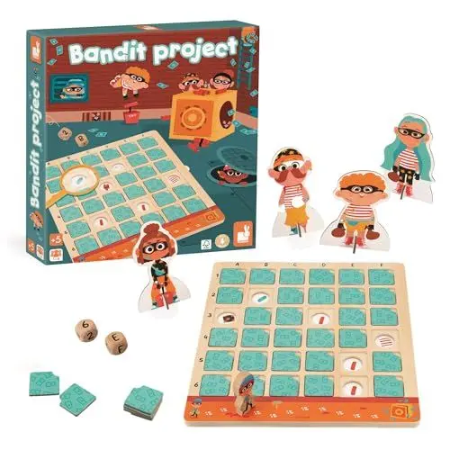 Produktbild: Janod - Detektivspiel - Denk- und Logikspiel für Kinder - Kreuztabelle - Spiel aus FSC-Holz und -Pappe - Ab 5 Jahre, J05087