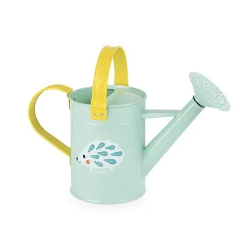 Produktbild: Janod - Happy Garden - Metal Watering Can for Children - Outdoor Gardening Game - For children from the Age of 3, J03191, Blue and Yellow
