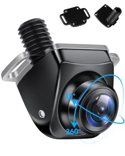 Produktbild: Jansite AHD 720P Rückfahrkamera 360°Verstellbar Rückfahrkamera Auto Metallgehäuse Universal 12V-24V Auto Rückfahrkamera Nachtsicht 170° Weitwinkel für Wohnwagen SUV Anhänger Wohnwagen Van