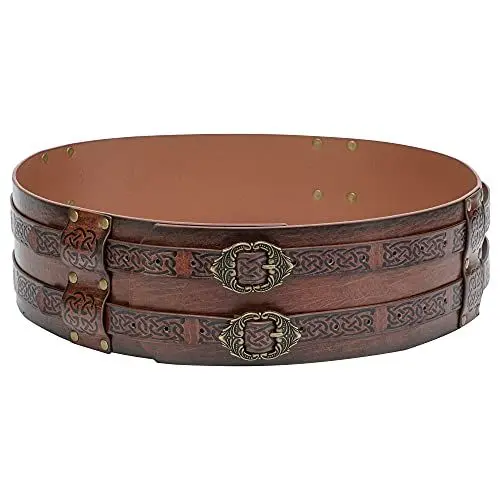 Produktbild: JAOYU Viking Gürtel Renaissance Gürtel Herren Mittelalterliche Wikinger Gürtel Kostüm Gürtel Keltische Leder Ritter Gürtel LARP Halloween Zubehör