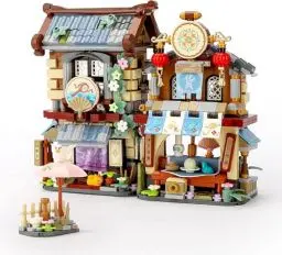 Produktbild: Japan Straßenansicht Kaufhaus Shop Mini Bausteine, MOC Creative STEM Japanisch Toys Friends mädchen 6-12 Model Set, 970 PCS Klemmbausteine Haus Gift (Nicht Kompatibel Mit Lego)