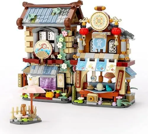 Produktbild: Japan Straßenansicht Kaufhaus Shop Mini Bausteine, MOC Creative STEM Japanisch Toys Friends mädchen 6-12 Model Set, 970 PCS Klemmbausteine Haus Gift (Nicht Kompatibel Mit Lego)