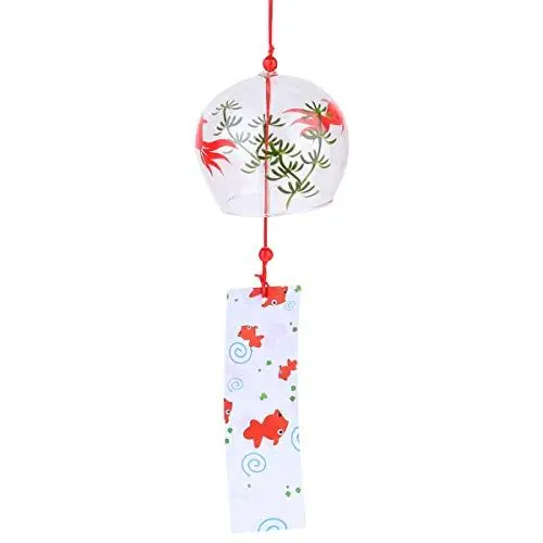 Produktbild: Japanische Windspiele Wind Glocken handgemachtes Glas Home Dekore japanische Kirschblüte Windspiele hängende Dekorationen