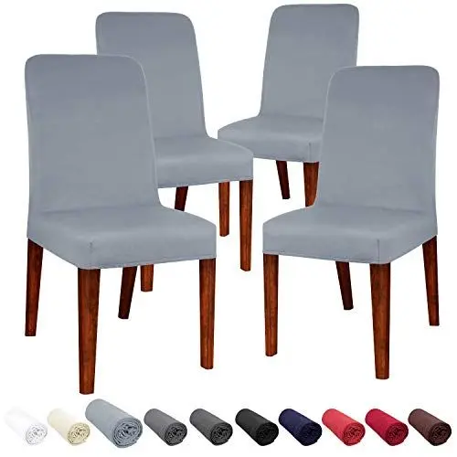 Produktbild: JARITTO Beschützer Stuhlhussen Stretch Stuhlbezug Elastischer Moderner Hussen für Stühle Universal Waschbar Abnehmbar Für Esszimmer Hotel Restaurant Party Bankett Hochzeitsfeier 4 Stücke (Anthrazit)