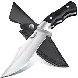 Produktbild: JASON Outdoor Messer Survival, Jagdmesser Feststehende Klinge, Scharf Bushcraft Messer, D2 Überlebensmesser, Full Tang Gürtelmesser, Fahrtenmesser für Abenteuer & Camping