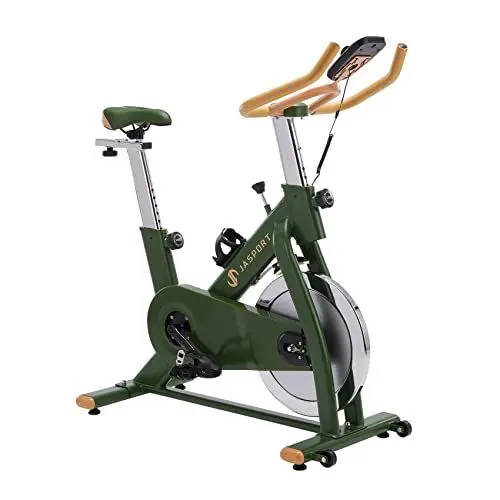 Produktbild: JASPORT S1 Speedbike für zuhause, Leise Heimtrainer mit Ergometer mit Bluetooth, Indoor cycling kompatibel mit Kinomap & Zwift, max. Benutzergewicht 125 kg (Grün)