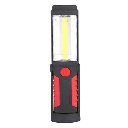 Produktbild: Jauarta 3 W Wiederaufladbare COB-LED-Taschenlampe, Camping-Notfall-Arbeitsleuchte mit Magnetischem Ständer (Rot)