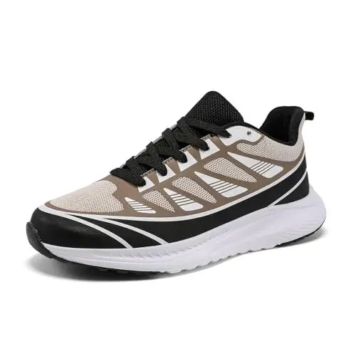 Produktbild: Jawixu Laufschuhe Herren Sportschuhe Damen Hallenschuhe Turnschuhe Beige Schwarz 41EU