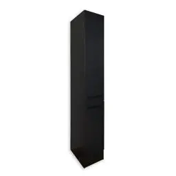 Produktbild: JAZZ 8 Moderner Apothekerschrank Küche in Schwarz matt - Geräumiger Hochschrank Küchenschrank mit viel Stauraum - 30 x 211 x 57 cm (B/H/T)