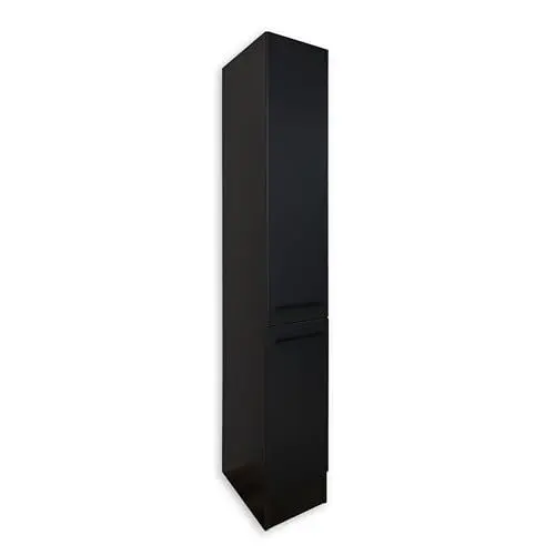 Produktbild: JAZZ 8 Moderner Apothekerschrank Küche in Schwarz matt - Geräumiger Hochschrank Küchenschrank mit viel Stauraum - 30 x 211 x 57 cm (B/H/T)