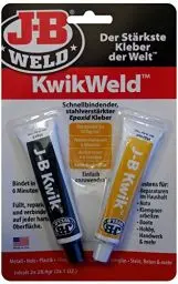 Produktbild: JB Weld 8276-DEU KwikWeld - schnellbindender, stahlverstärkter 2-Komponenten Epoxid-Kleber, bindet in 6 Minuten