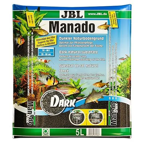 Produktbild: JBL 6703600 Manado Dark 5 l, Naturbodengrund für Aquarien, Dunkelbraun