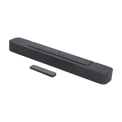 Produktbild: JBL Bar 2.0 All-In-One MK2 – Kompakte 2.0-Kanal-Soundbar für Heimkino Sound-System – Schlankes und kompaktes Design mit JBL Surround Sound – Schwarz