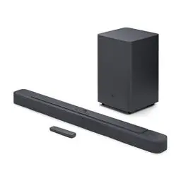 Produktbild: JBL Bar 2.1 Deep Bass MK2 – 2.1-Kanal-Soundbar mit kabellosem Subwoofer für Heimkino Sound-System – Schlankes und kompaktes Design mit JBL Surround Sound – Schwarz