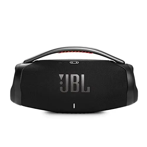 Produktbild: JBL Boombox 3 – Kabelloser Bluetooth-Lautsprecher – Tragbare, wasserdichte Musikbox mit Innen - und Außenmodus – 24 Stunden Spielzeit – Schwarz