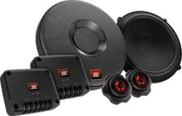 Produktbild: JBL Club 605CSQ 2-Wege KFZ Soundsystem - 285 Watt Komponenten Auto Lautsprecher Boxen Set mit 160mm Carbon Einbau Autolautsprecher , Silk Dome Hochtöner und Frequenzweichen