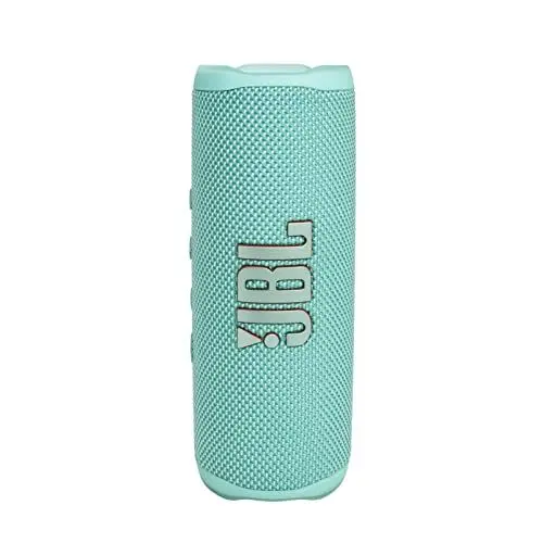 Produktbild: JBL Flip 6 Bluetooth Box - Blaugrün – Wasserdichter, tragbarer Lautsprecher mit 2-Wege-Lautsprechersystem für kraftvollen Sound – Bis zu 12 Stunden kabellos Musik abspielen