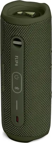 Produktbild: JBL Flip 6 Bluetooth Box - Grün – Wasserdichter, tragbarer Lautsprecher mit 2-Wege-Lautsprechersystem für kraftvollen Sound – Bis zu 12 Stunden kabellos Musik abspielen