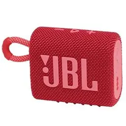 Produktbild: JBL GO 3 kleine Bluetooth Box in Rot – Wasserfester, tragbarer Lautsprecher für unterwegs – Bis zu 5h Wiedergabezeit mit nur einer Akkuladung